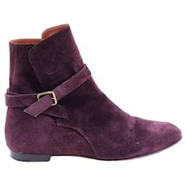 Michel Vivien-Boots en cuir-Violet