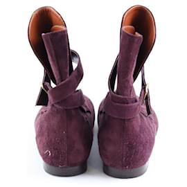Michel Vivien-Boots en cuir-Violet