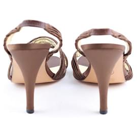 Chanel-Leather Heels-Brown