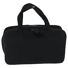 Prada-PRADA Hand Bag Nylon Black Auth 69742-Black