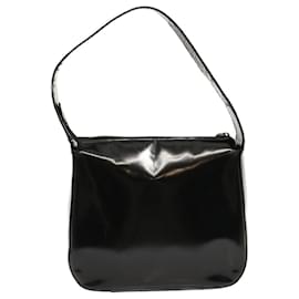 Gucci-GUCCI Interlocking Shoulder Bag Patent leather Black Auth bs13216-Black