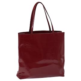 Prada-PRADA Tote Bag Cuir verni Rouge Auth bs13314-Rouge