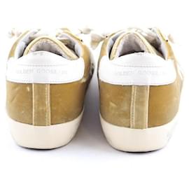 Golden Goose-Sneakers aus Samt-Beige