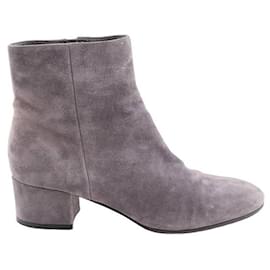 Gianvito Rossi-Lederstiefel-Grau