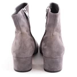 Gianvito Rossi-Lederstiefel-Grau