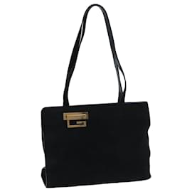 Gucci-GUCCI Shoulder Bag Suede Black Auth ar11614b-Black