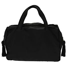 Prada-PRADA Hand Bag Nylon Black Auth bs13129-Black