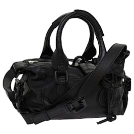 Chloé-Chloe Paddington Hand Bag Leather 2way Black 04 06 53 Auth yk11349-Black