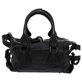 Chloé-Chloe Paddington Hand Bag Leather 2way Black 04 06 53 Auth yk11349-Black