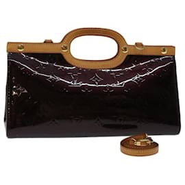 Louis Vuitton-LOUIS VUITTON Monogramm Vernis Roxbury Drive Handtasche Amarante M91995 Auth 70065-Andere