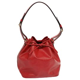 Louis Vuitton-Bolsa de ombro LOUIS VUITTON Epi Petit Noe vermelha M44107 LV Auth ar11584b-Vermelho