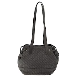 Bally-BALLY Shoulder Bag Leather Gray Auth 69675-Grey