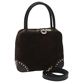 Céline-CELINE Handtasche Wildleder 2Way Brown Auth ep3900-Braun