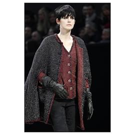 Chanel-Giacca in tweed Lesage con bottoni gioiello CC.-Bordò