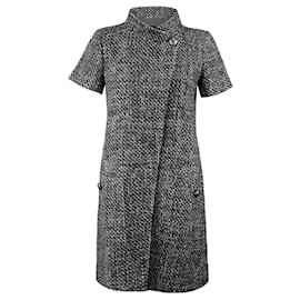 Chanel-CC buttons Lily Allen Style Tweed Jacket-Grey