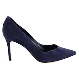 Gianvito Rossi-Leather Heels-Navy blue