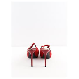 Saint Laurent-Suede heels-Red