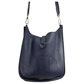 Hermès-HERMES  Handbags T.  leather-Blue