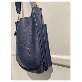Hermès-HERMES  Handbags T.  leather-Blue