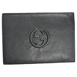 Gucci-GUCCI  Clutch bags T.  leather-Black