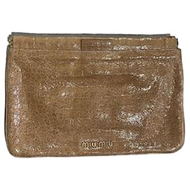 Miu Miu-MIU MIU  Clutch bags T.  leather-Camel