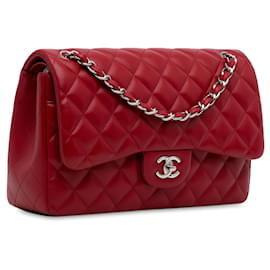 Chanel-CHANEL HandtaschenLeder-Rot