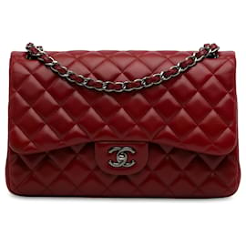 Chanel-CHANEL BolsasCouro-Vermelho