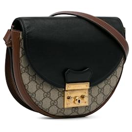 Gucci-GUCCI HandbagsCloth-Brown