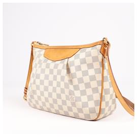 Louis Vuitton-Louis Vuitton Damier Azur Siracusa PM (N41113)-Beige