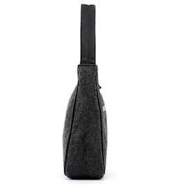 Prada-Prada Shoulder bags Wool Anthracite Tessuto-Dark grey