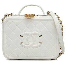 Chanel-CHANEL BolsasCouro-Branco