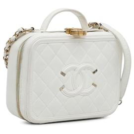 Chanel-CHANEL HandbagsLeather-White