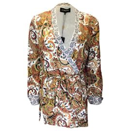 Autre Marque-Kobi Halperin Ivory Multi Paisley Printed Silk Josephine Jacket-Multiple colors