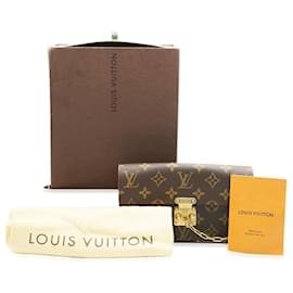 Louis Vuitton-Riñonera con cierre S de lona con monograma de Louis Vuitton-Castaño