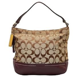 Coach-Coach Park Signature Hobo Bolso Bolso Lienzo en buen estado-Otro