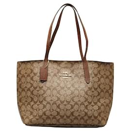 Coach-Coach Signature Tote Bag Canvas Tote Bag in gutem Zustand-Andere