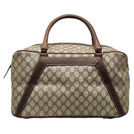 Gucci-Gucci GG Supreme Boston Bag Reisetasche aus Canvas in gutem Zustand-Andere