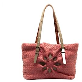 Bottega Veneta-Bottega Veneta Intrecciato Marquise Flower Tote Tote Bag Leather in Good condition-Other