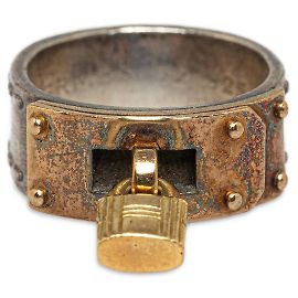 Hermès Anillo Hallmark Hermes Plata Oro SV925 Plata