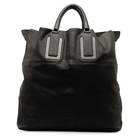 Bottega Veneta-Sac fourre-tout en cuir Intrecciato Bottega Veneta noir en très bon état-Noir