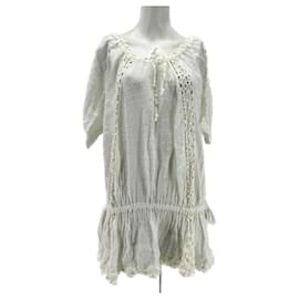 Autre Marque-SUNDAY SAINT-TROPEZ Vestidos T.Linho Exclusivo FR Taille-Branco