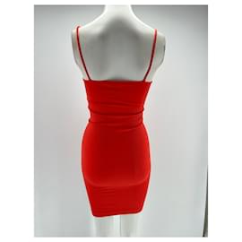 Alaïa-ALAIA Vestidos T.fr 38 poliéster-Vermelho