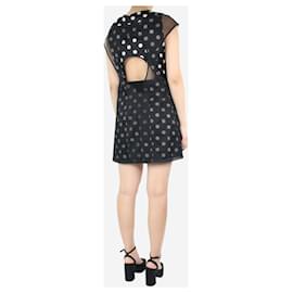 Junya Watanabe-Black mesh polka dot dress - size UK 8-Black