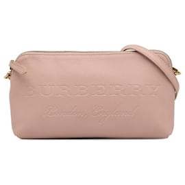 Burberry-Burberry Pink Leather Crossbody Bag-Pink