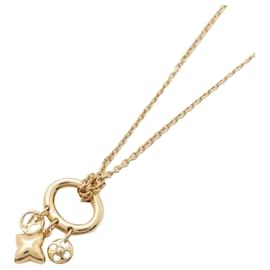 Louis Vuitton-Louis Vuitton Gold My Blooming Strass Necklace-Golden