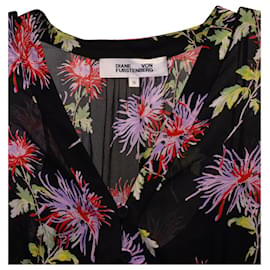 Diane Von Furstenberg-Diane Von Furstenberg Erica Chiffon Maxi Dress In Floral Print  Viscose-Other,Python print