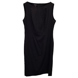 Robe fourreau sans manches Escada en coton noir Noir