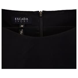 Escada-Abito Tubino Escada senza maniche in cotone Nero-Nero