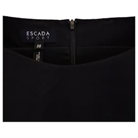 Escada-Ärmelloses Etuikleid von Escada aus schwarzer Baumwolle-Schwarz