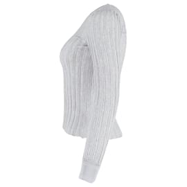 Altuzarra-Suéter Altuzarra de manga comprida com nervuras em lã cinza-Cinza